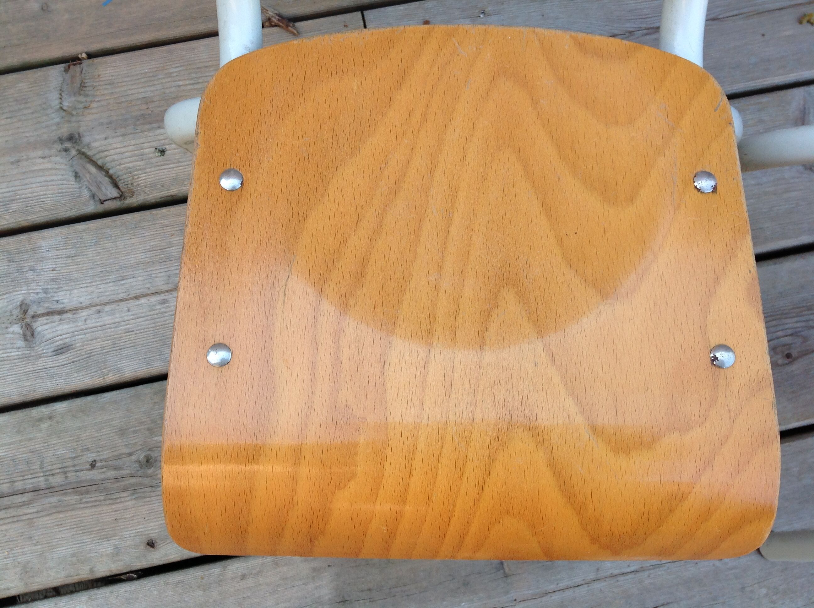 Duo of child school boy chairs