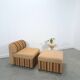 Gestreepte elementen fauteuil met hocker of sofa