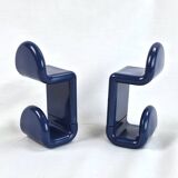 Pair of Gedy 1970s hooks in vintage space age ABS