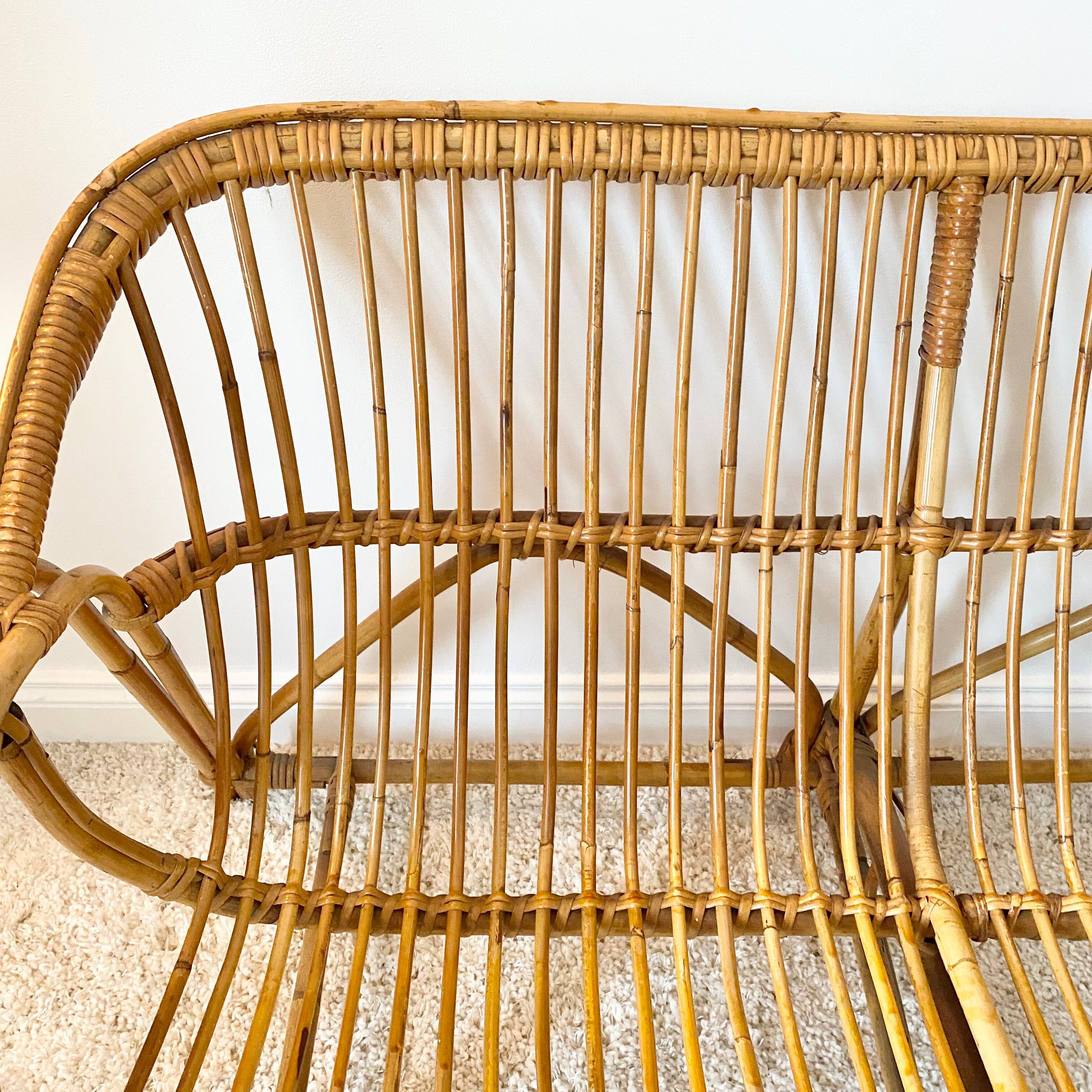 Vintage rattan sofa