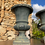 Pair of cast iron Médicis vases