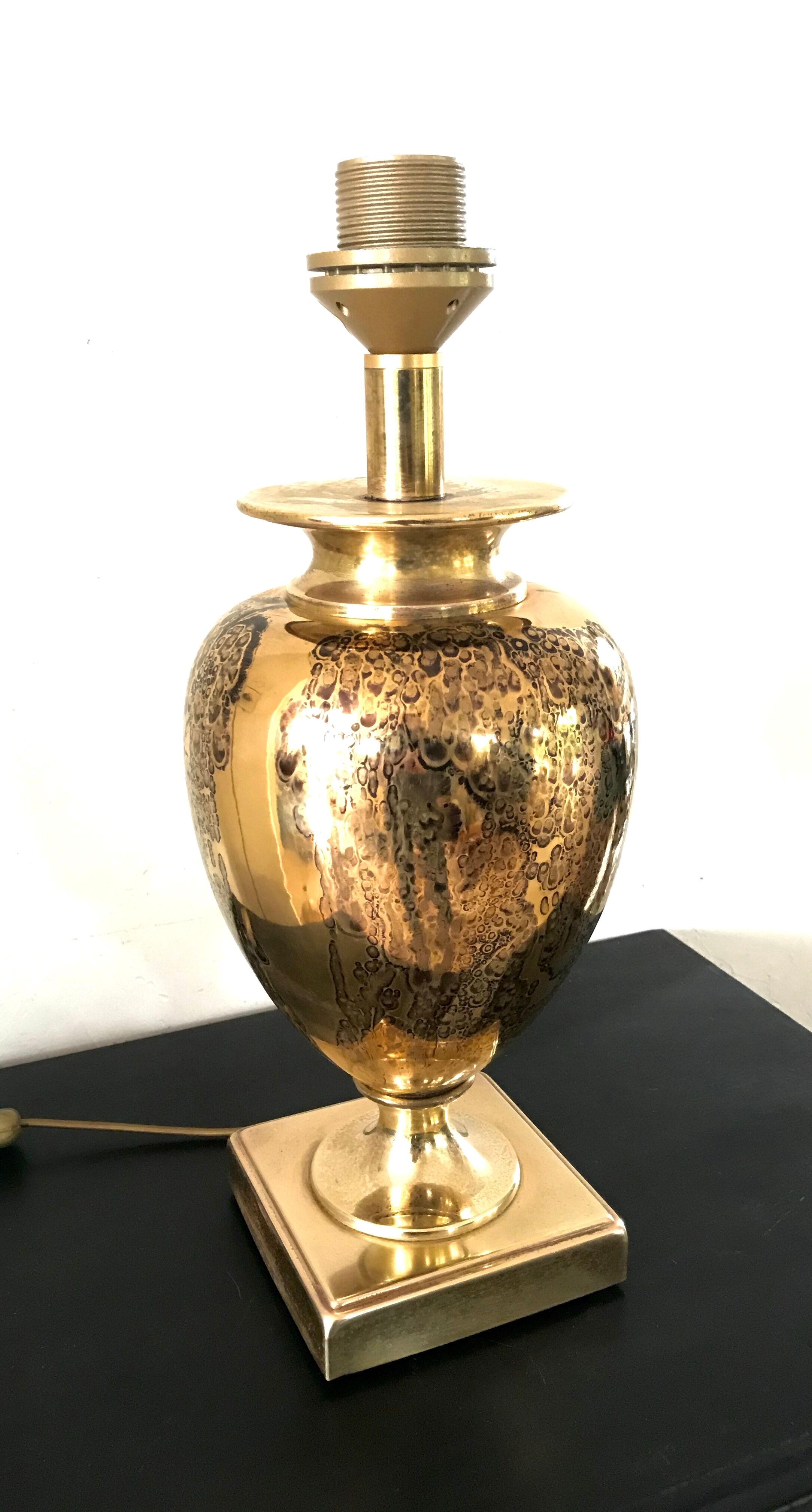 Vintage brass lamp by Le Dauphin