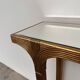 Vintage Deknudt gilt console table with beveled mirror top, Belgium, 1980s