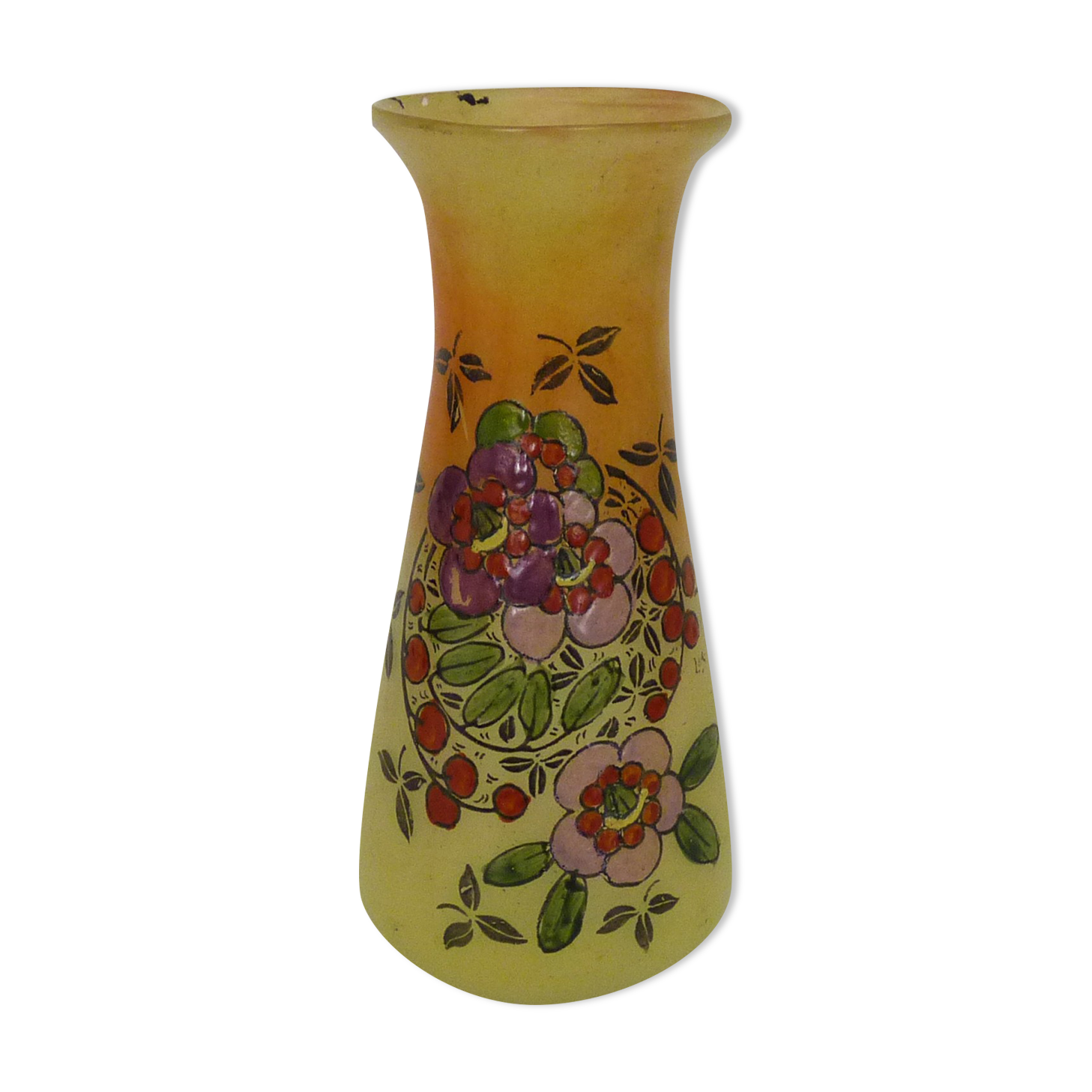 PAIRE DE VASES art-déco signé leg (legras) h 24cm EUR 105,00 - FR