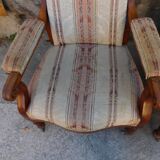 Paire de fauteuils voltaire Napoleon lll en acajou du XlX ème siecle ref je