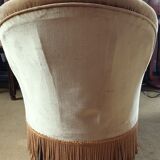 Ochre velvet armchair