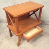 1950s wooden bedside table