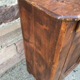 Rustic vintage fir stockings buffet