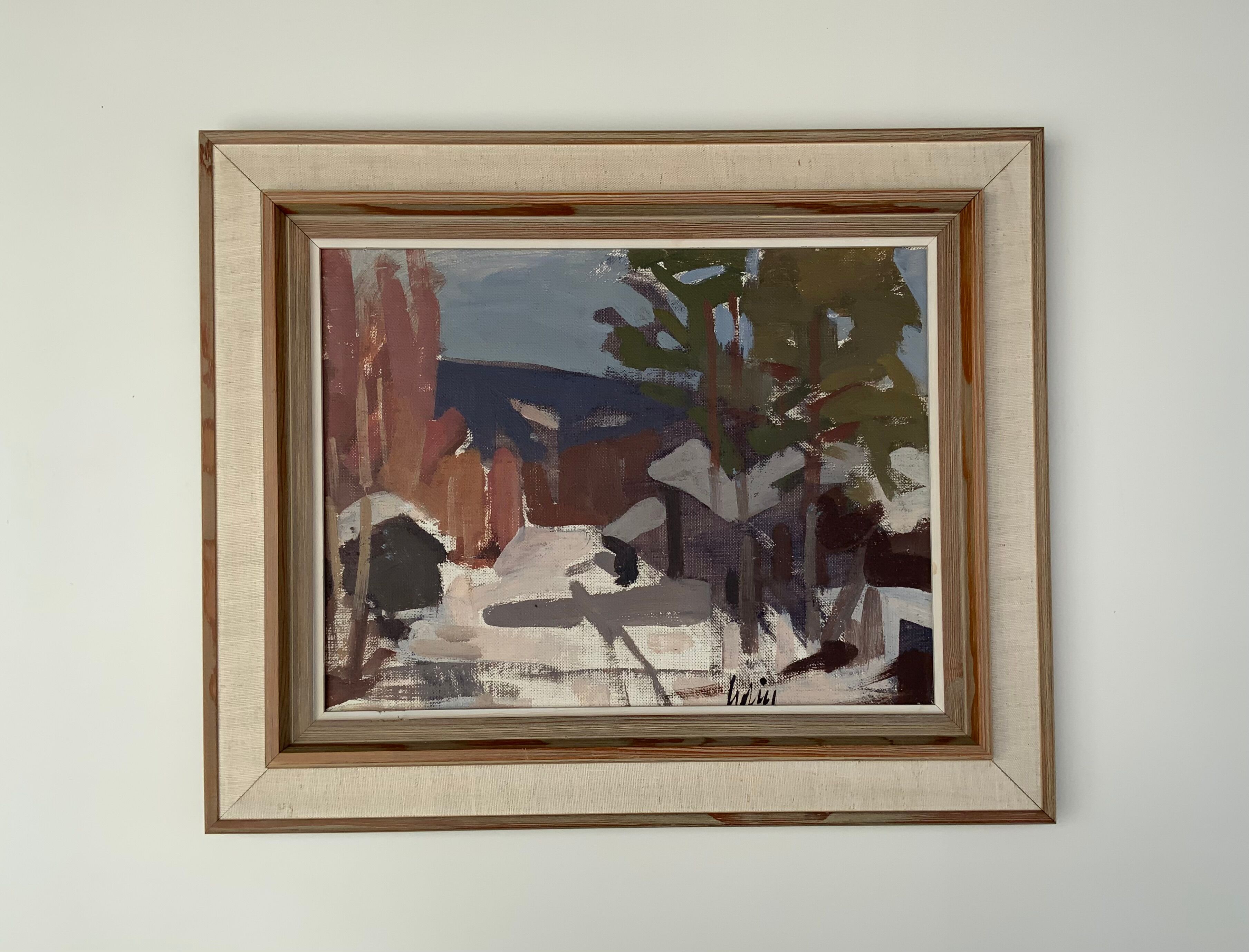 Oil on canvas by Bjorn Julin 1950s