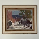 Oil on canvas by Bjorn Julin 1950s