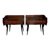 Tables de chevet par Paolo Buffa, Italie, années 1950, ensemble de 2