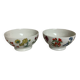 Duo de bols fleurs porcelaine de Paris