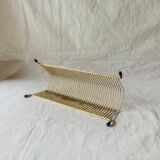 Vintage record holder in golden brass - for 40 vinyls