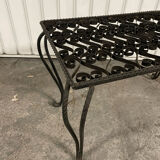 Black wrought iron coffee table
