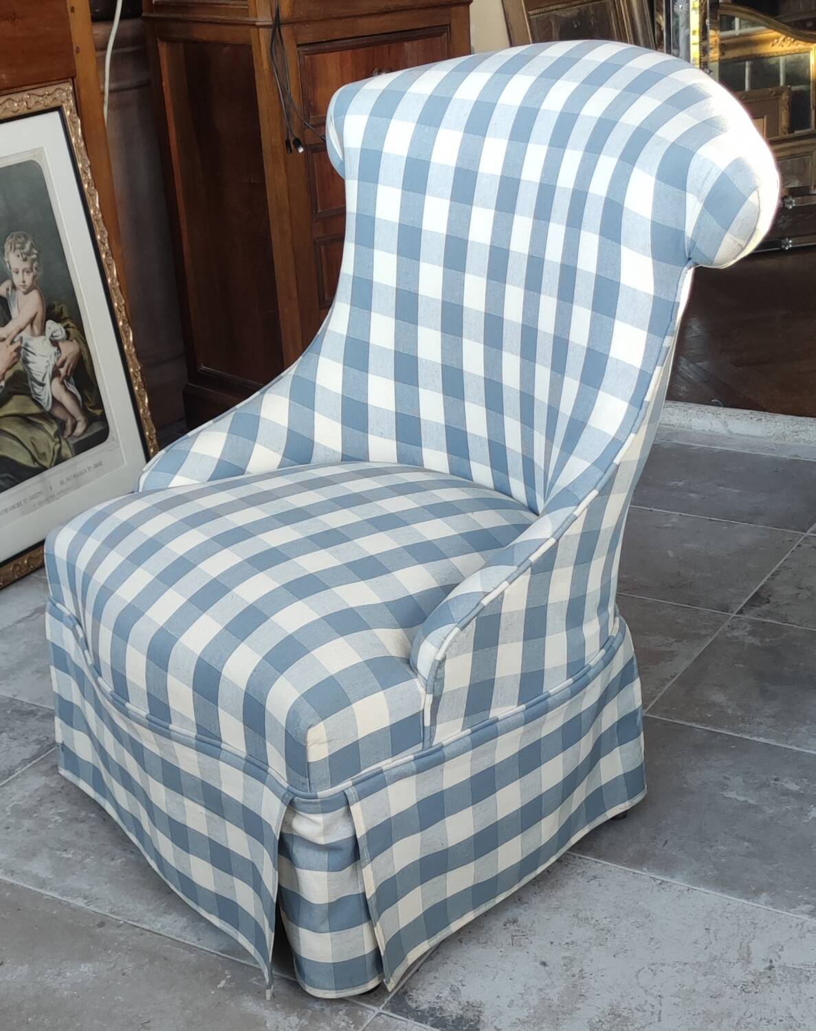 Pair of old crapaud armchairs