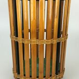 60s 70s umbrella stand umbrella holder wood metal Mid Century Design 60s