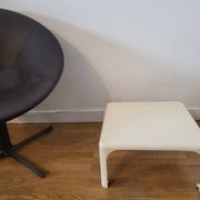DEMETRIO 45 white coffee table design Vico Magistretti by Artemide Italy 1960