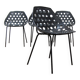 Set of 4 chairs model "Coquillage" by Pierre Guariche for Meurop