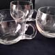 6 engraved glass punch bowls or cups
