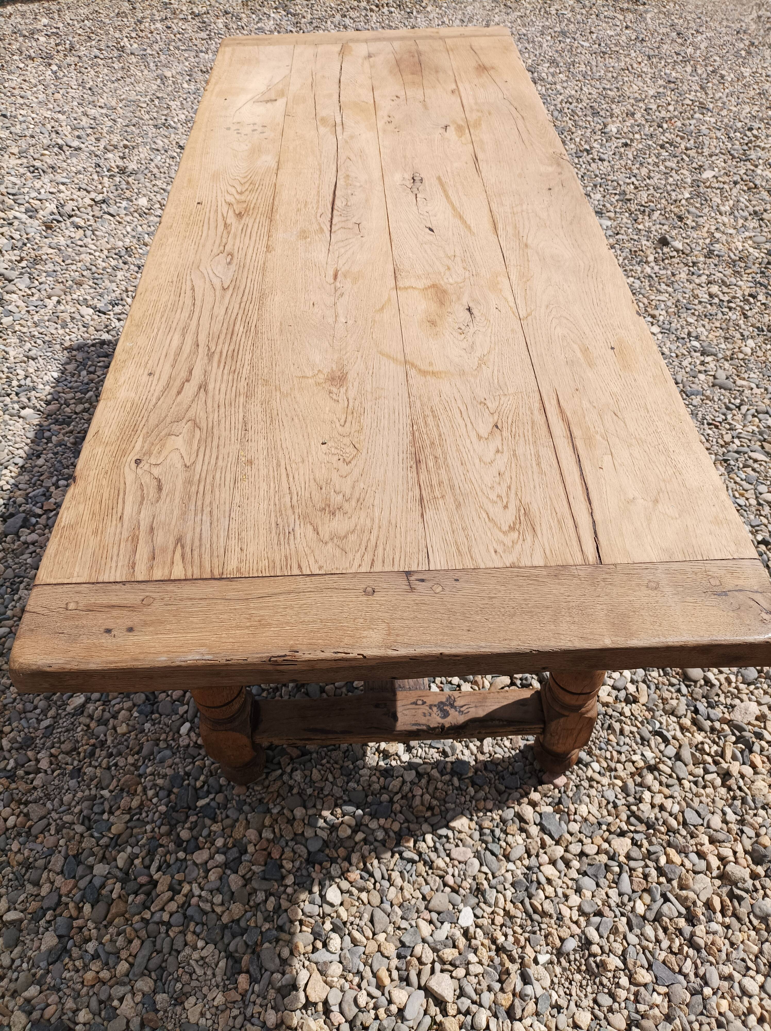 solid oak farmhouse table
