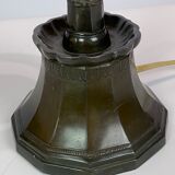 Table lamp in disco-metal by Just Andersen with paper shade, 1930s