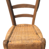 Children's chair wood and straw