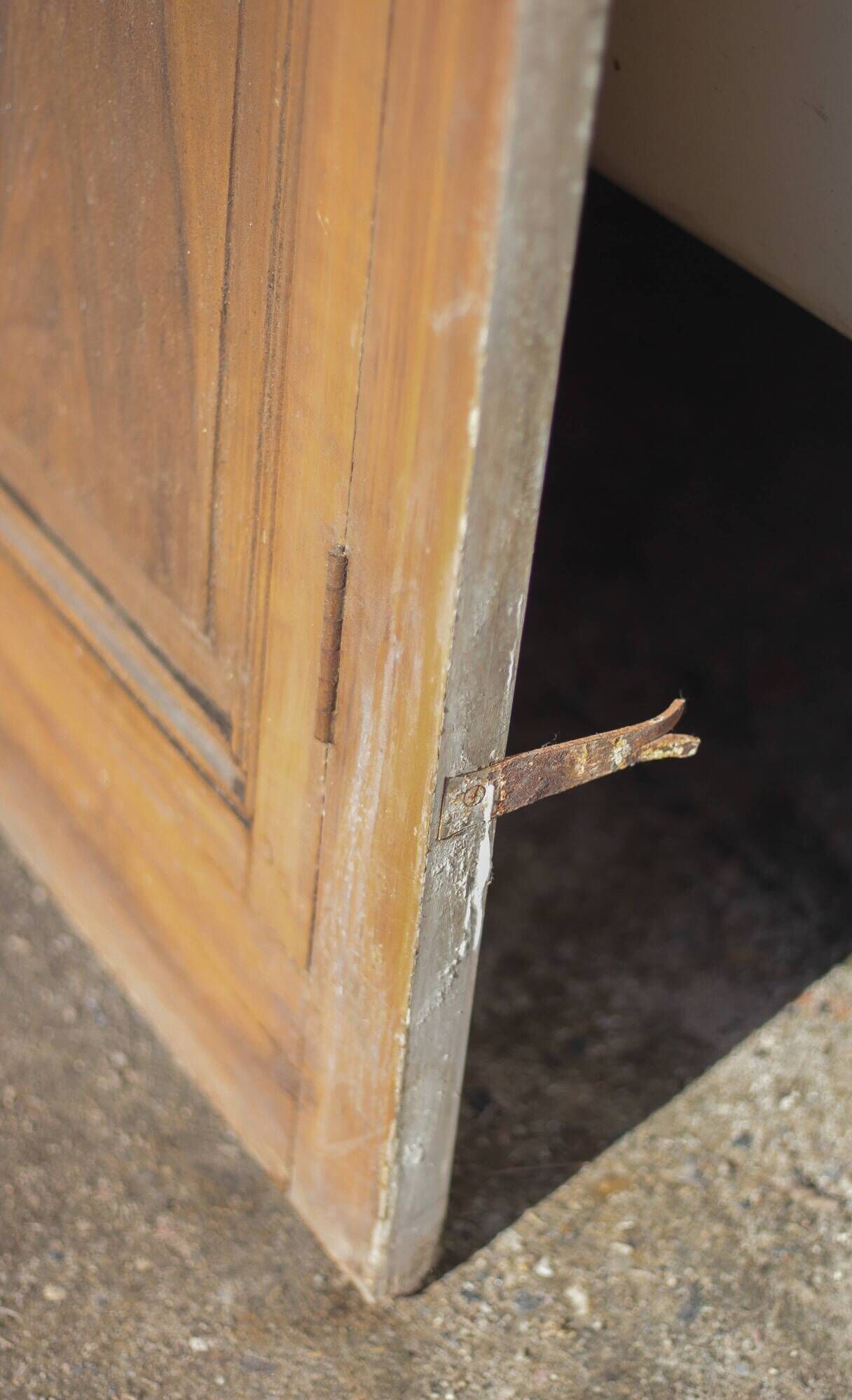 Porte de placard bois ancienne, double porte bois vintage, déco intérieur