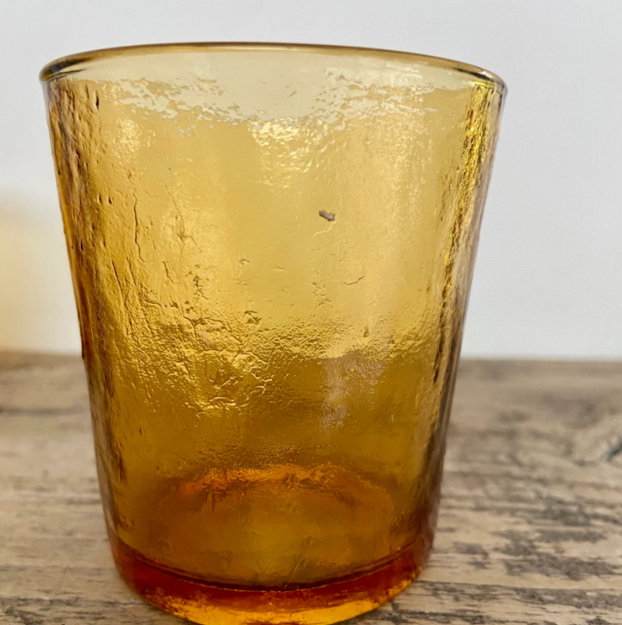 Lot de 6 verres ambrés Lever vintage