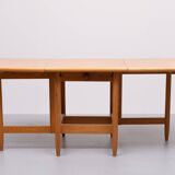 Eero Aarnio Solid Pine wood drop leaf dining table Laukaan Puu 1970s