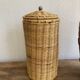 Tall box with woven straws