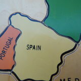 Wooden puzzle europe vintage 80's
