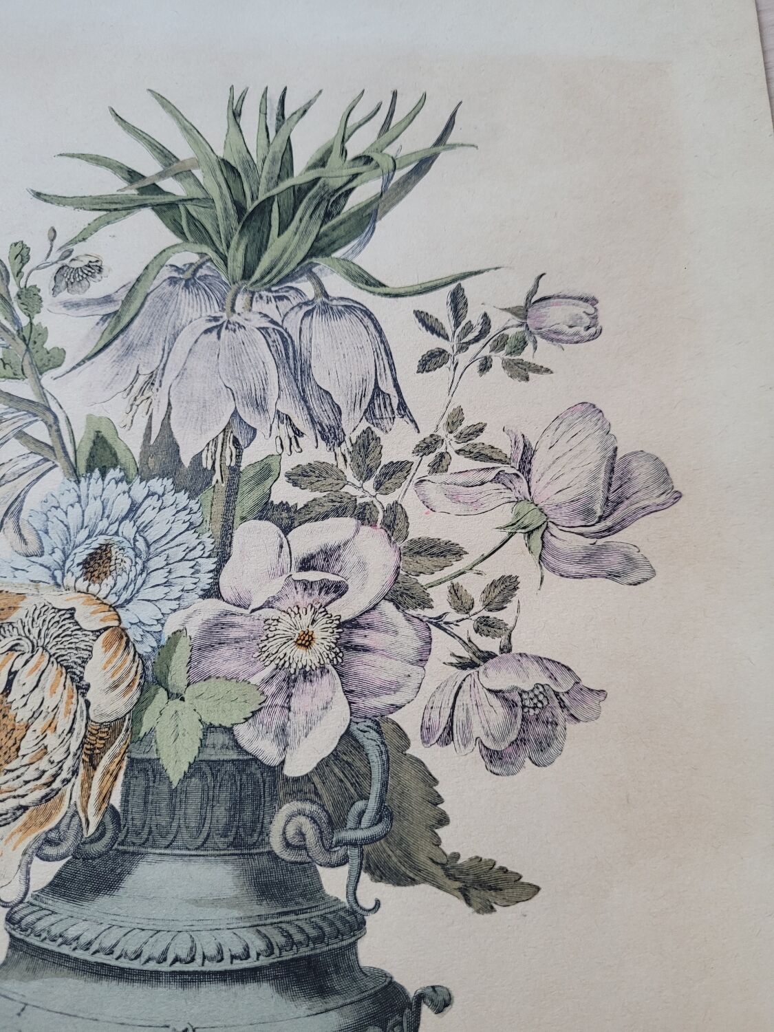 Floral engraving reproduction