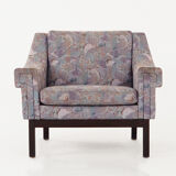 Fauteuil avec pieds en hêtre, design années 1970