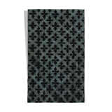 Hand-Knotted Bohemian Turkish 1980s 156 cm x 256 cm Black Carpet