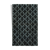 Hand-Knotted Bohemian Turkish 1980s 156 cm x 256 cm Black Carpet