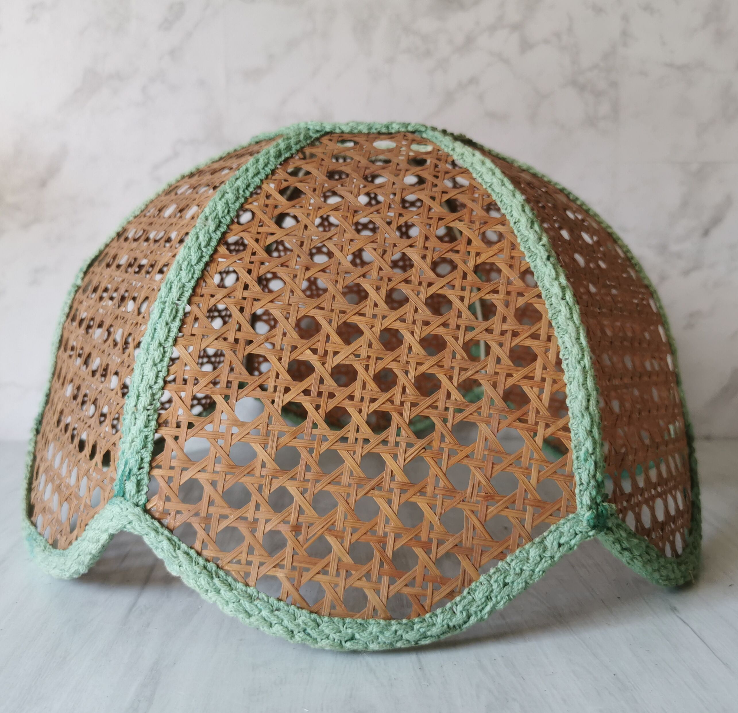 Vintage cane lampshade