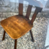 Series set of 36 vintage curved wood bistro chairs