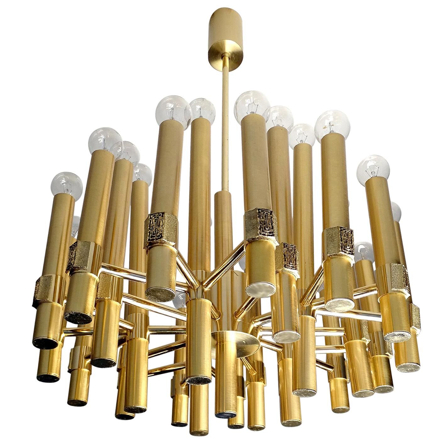 Large and superb Vintage Sputnik Chandelier from Sciolari, Italy, 60s
