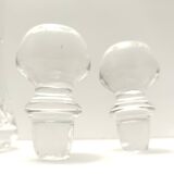 Pair of Transparent Crystal Decanter Bottles by Bleikristall, Germany