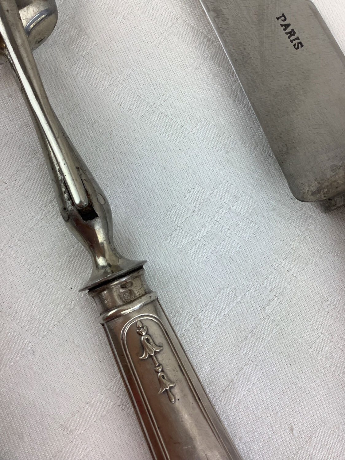 Old leg of lamb service, in silver made in France