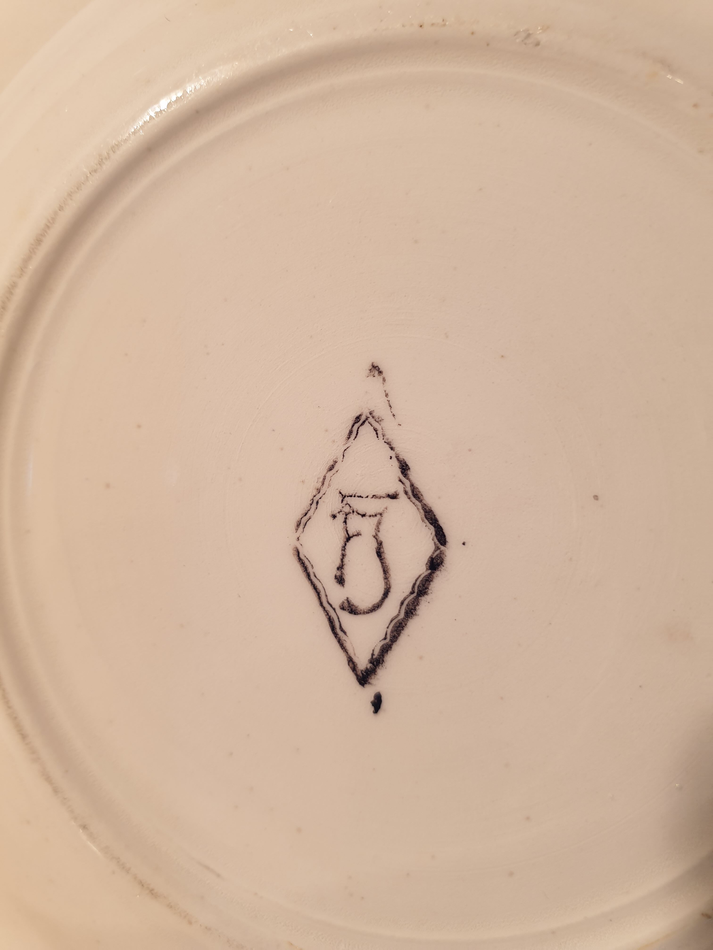 Art Nouveau dessert plate duo