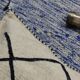 Moroccan white and black kilim cushion