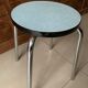 Stool blue round formica