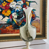 Vase pichet florentin en verre murano et opalin, 1955