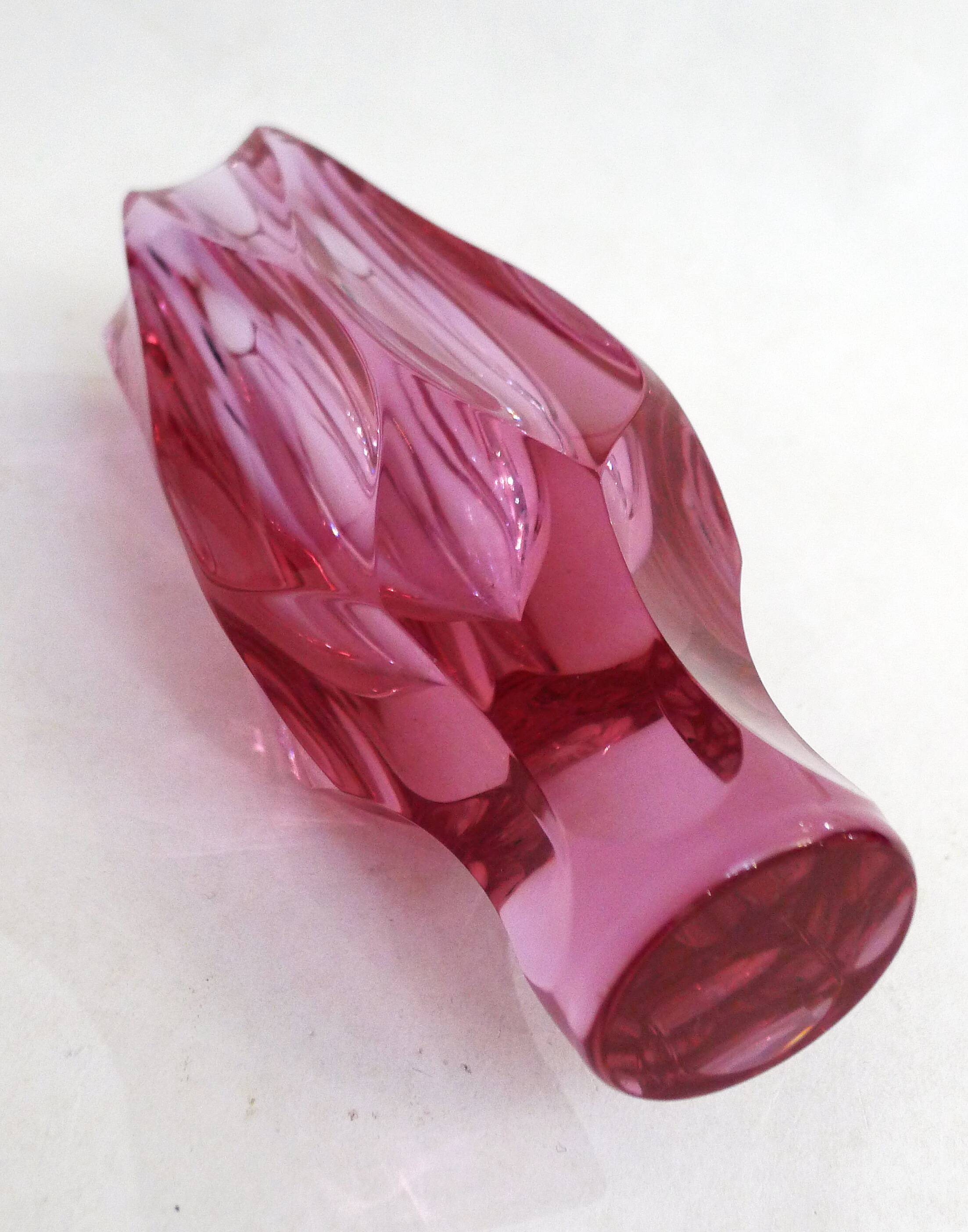 Small vintage faceted vase