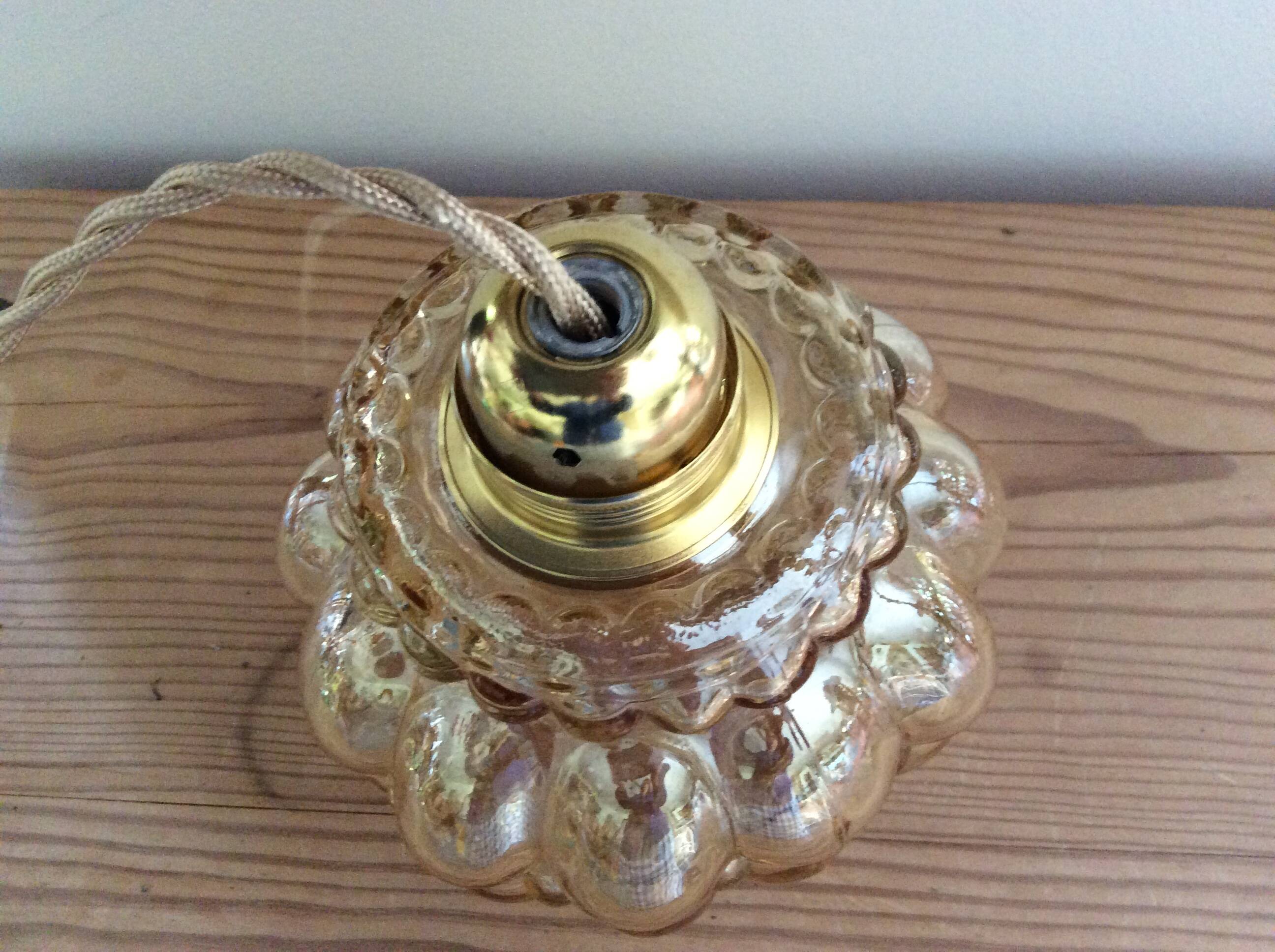 Glass globe pendant light