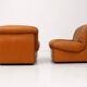 1970’s Vintage cognac leather lounge chairs ‘Giusy’ from Neoflex, Italy