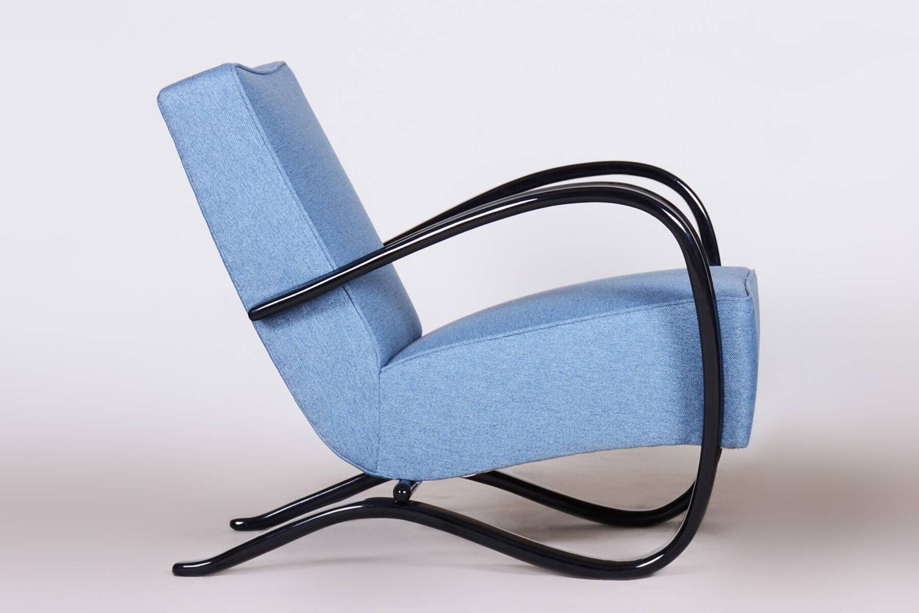 Czech Art Deco Beech Armchair attributed to J. Halabala for Up Zavody, 1930s