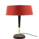 Oscar Torlasco, Mid-Century red table lamp, Lumi, Italy 1954