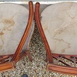 Pair of art nouveau mahogany armchairs